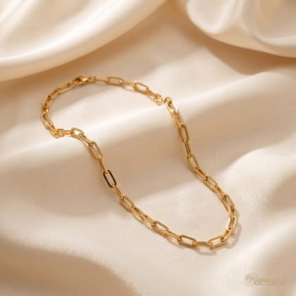 Gold Paperclip Chain Necklace for Women — Minimalist Link