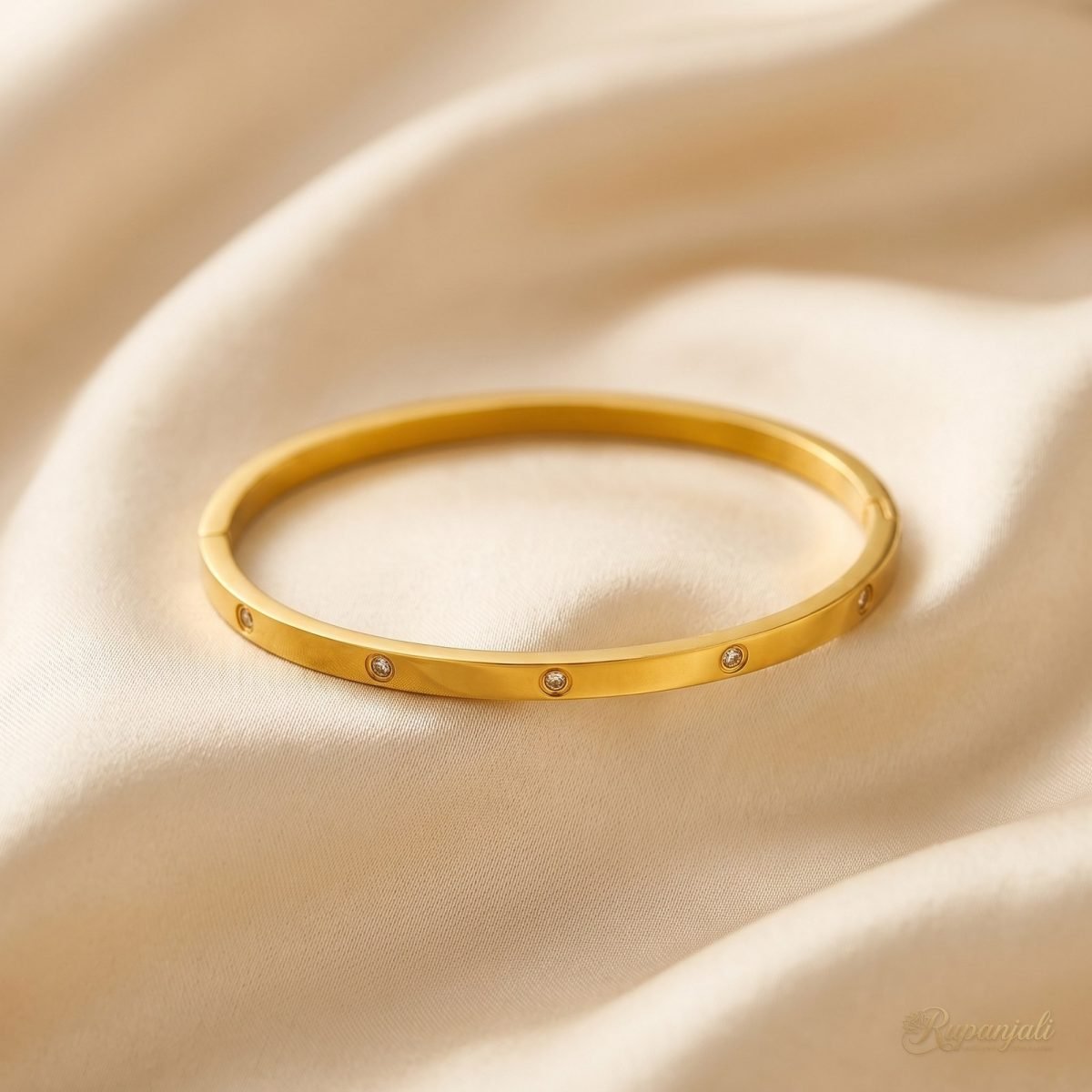 Flush Zircon Bangle — Slim Classic 1