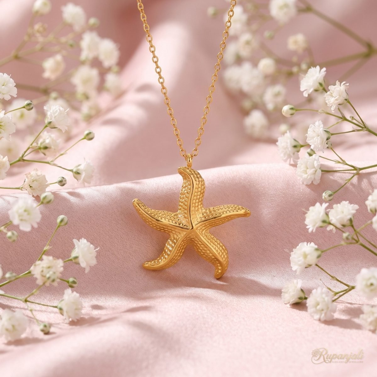 Gold Starfish Pendant Necklace for Women — Sea Star Charm 3
