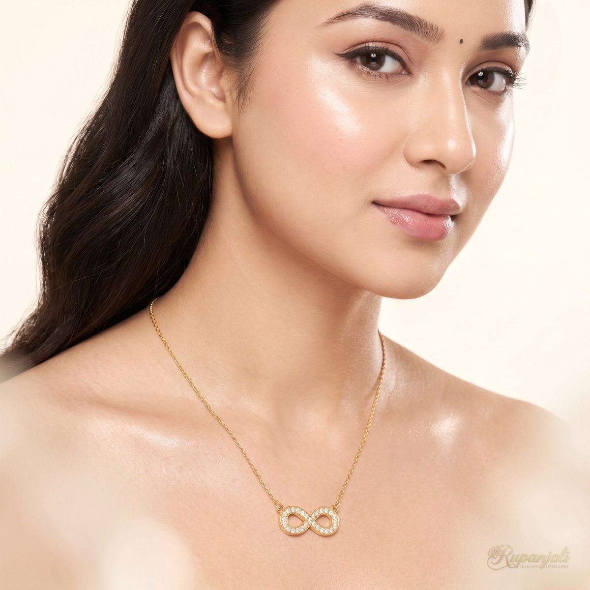 Pave Infinity Necklace — Full Sparkle Figure Eight 5