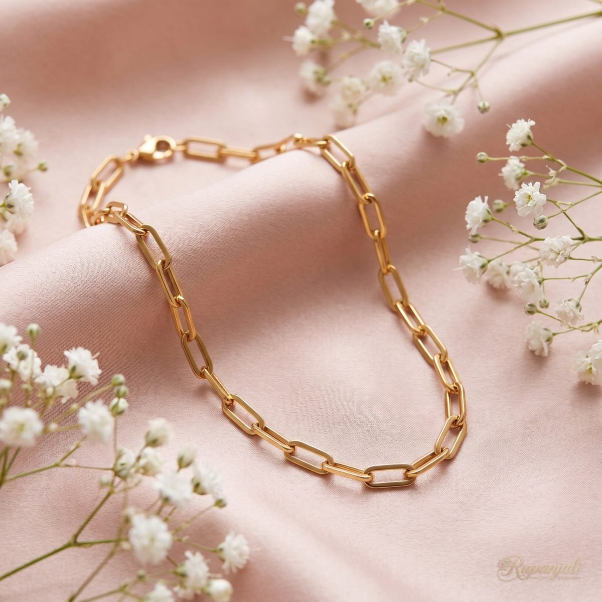 Gold Paperclip Chain Necklace for Women — Minimalist Link 3