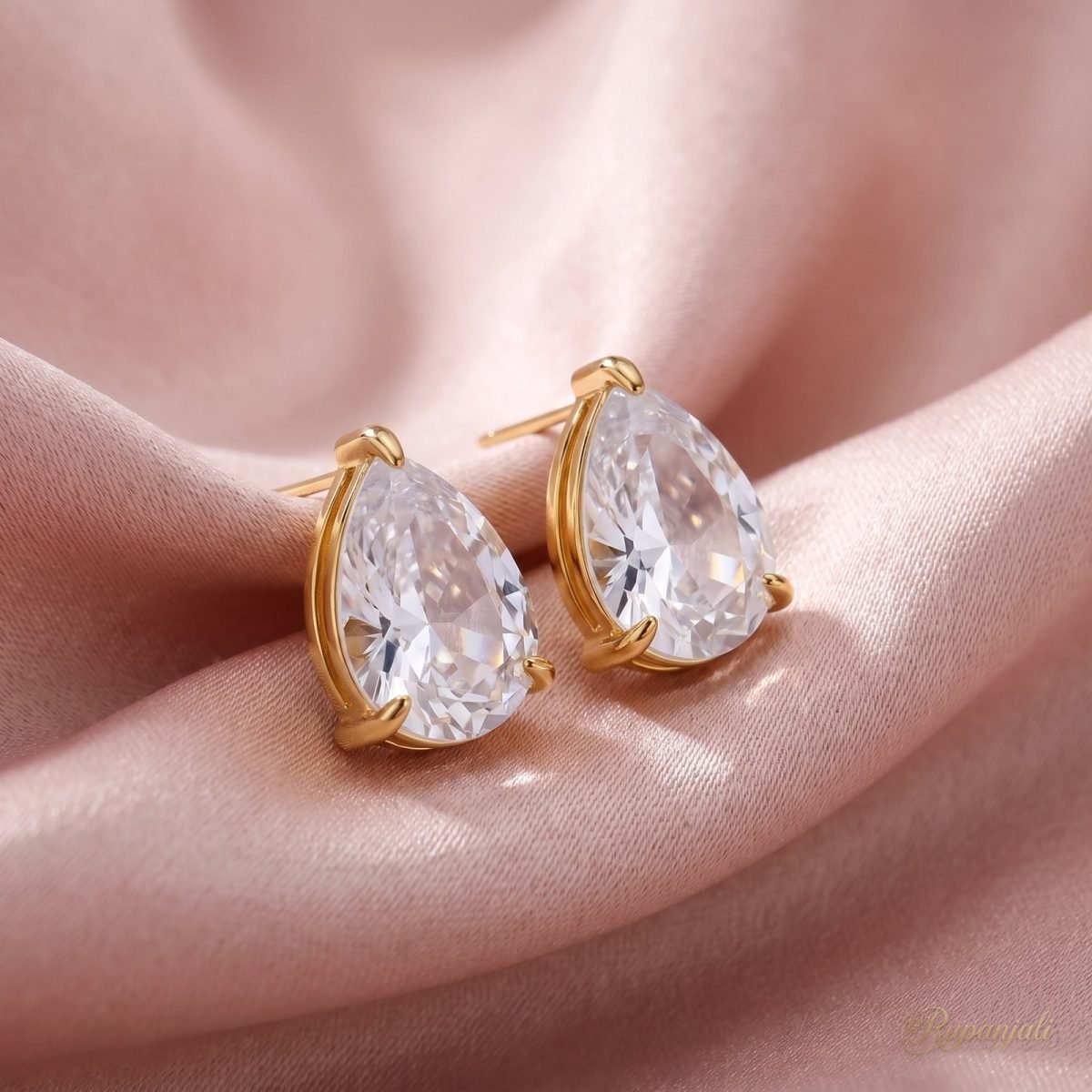 Pear Zircon Stud Earrings — Water Drop 4