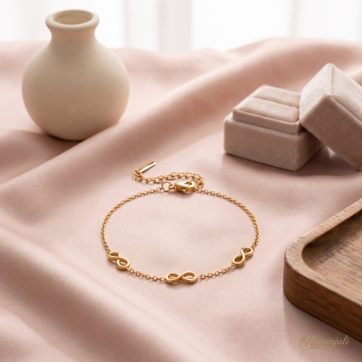 Gold Infinity Bracelet for Women — Endless Love Chain 2