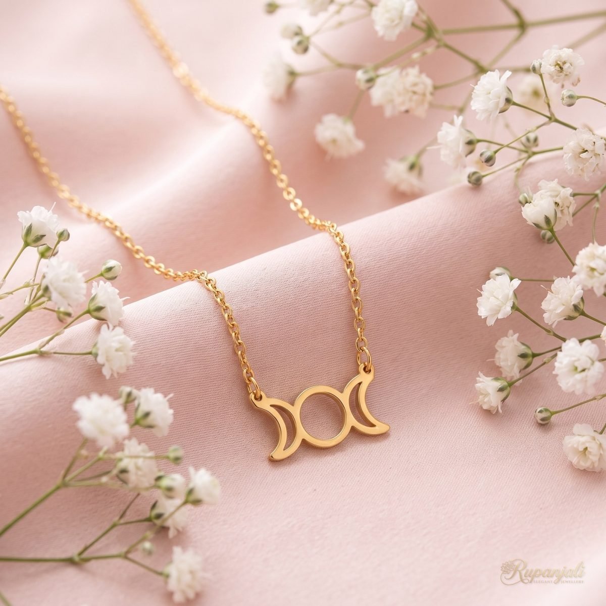 Triple Moon Necklace — Constellation Pendant 3