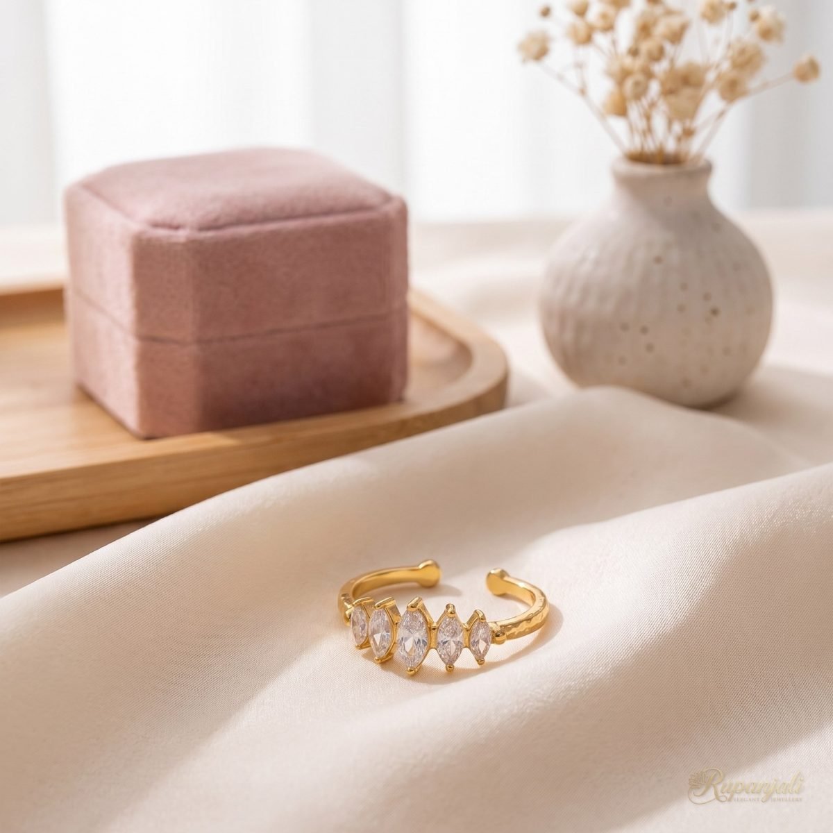 French Marquise Ring — Five Stone Crown 2
