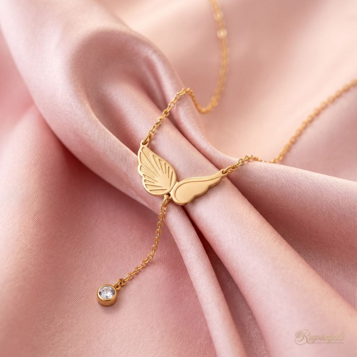 Angel Wing Tassel Necklace — Single Drop 4