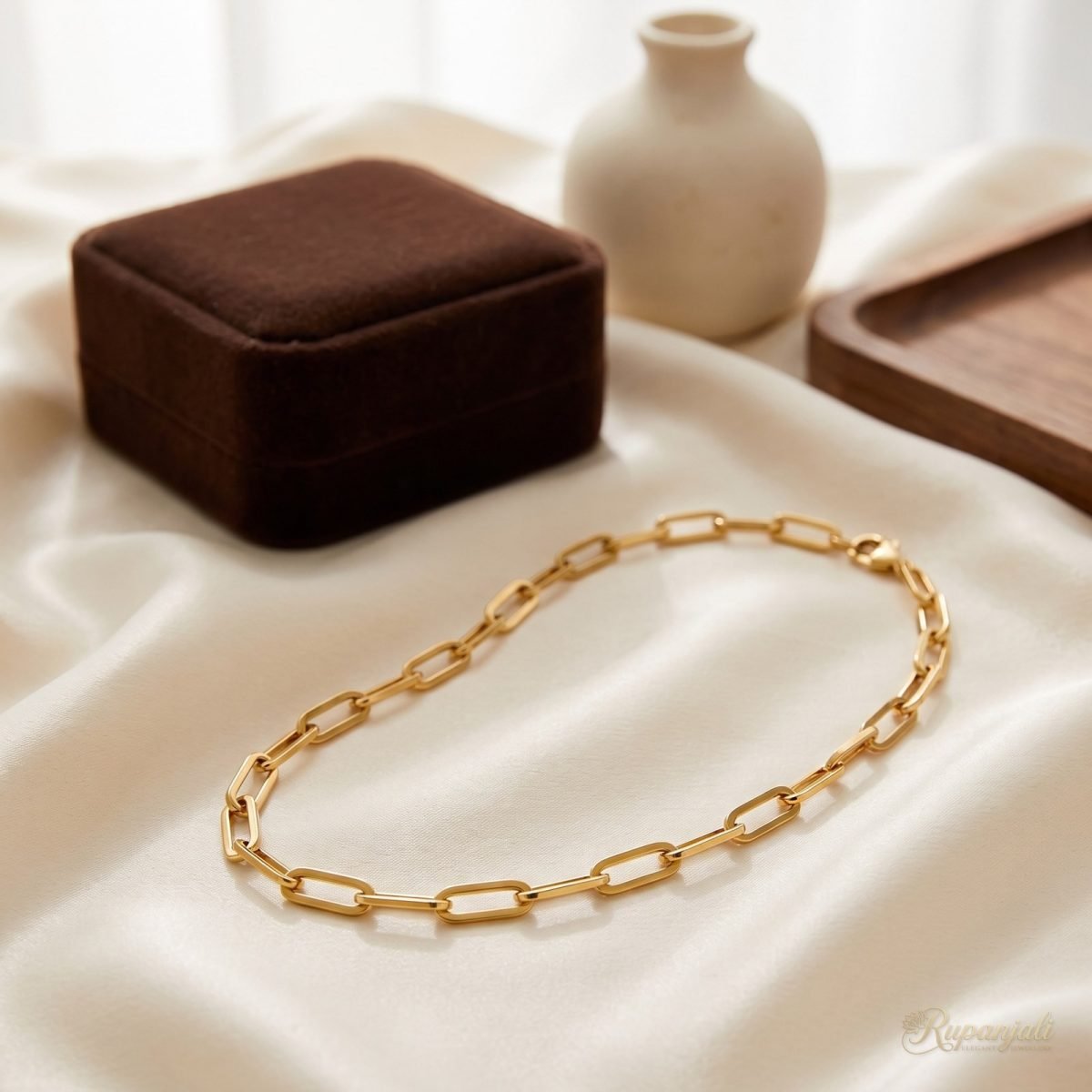 Gold Paperclip Chain Necklace for Women — Minimalist Link 2