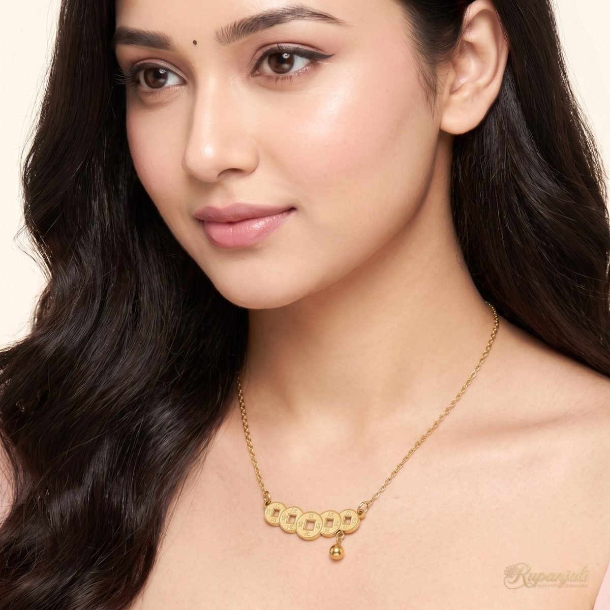 Five Coin Necklace — Lucky Fortune Bar 5