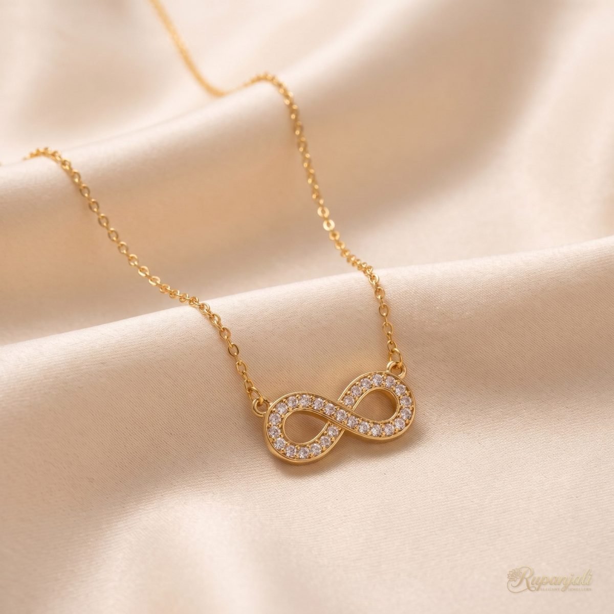 Pave Infinity Necklace — Full Sparkle Figure Eight 1