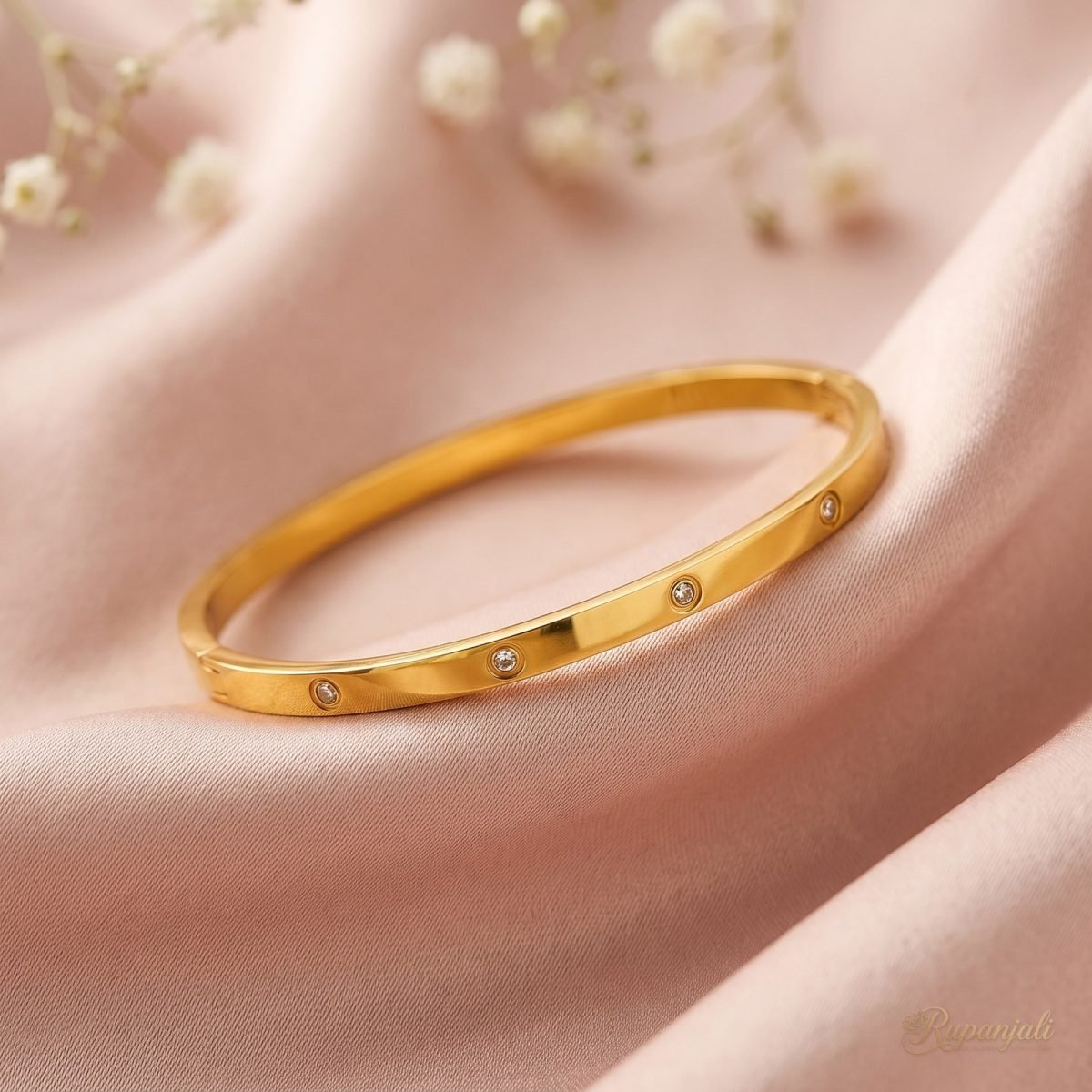 Flush Zircon Bangle — Slim Classic 4
