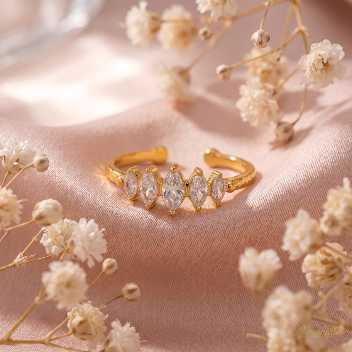 French Marquise Ring — Five Stone Crown 3