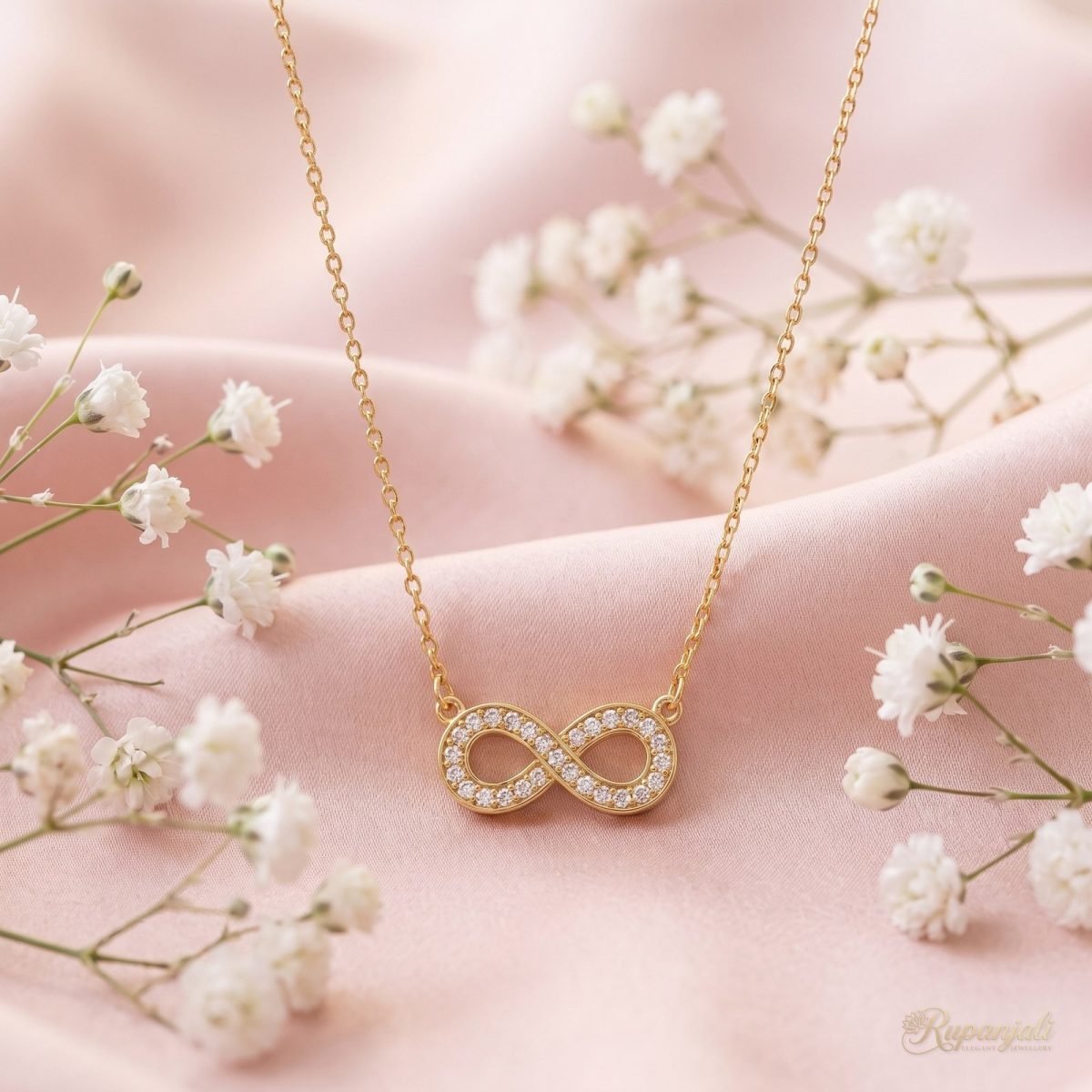 Pave Infinity Necklace — Full Sparkle Figure Eight 3
