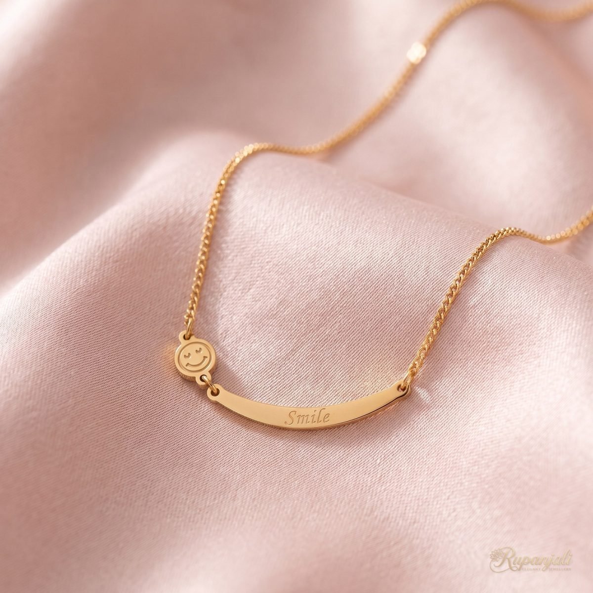 Smile Bar Necklace — Smiley Charm 4