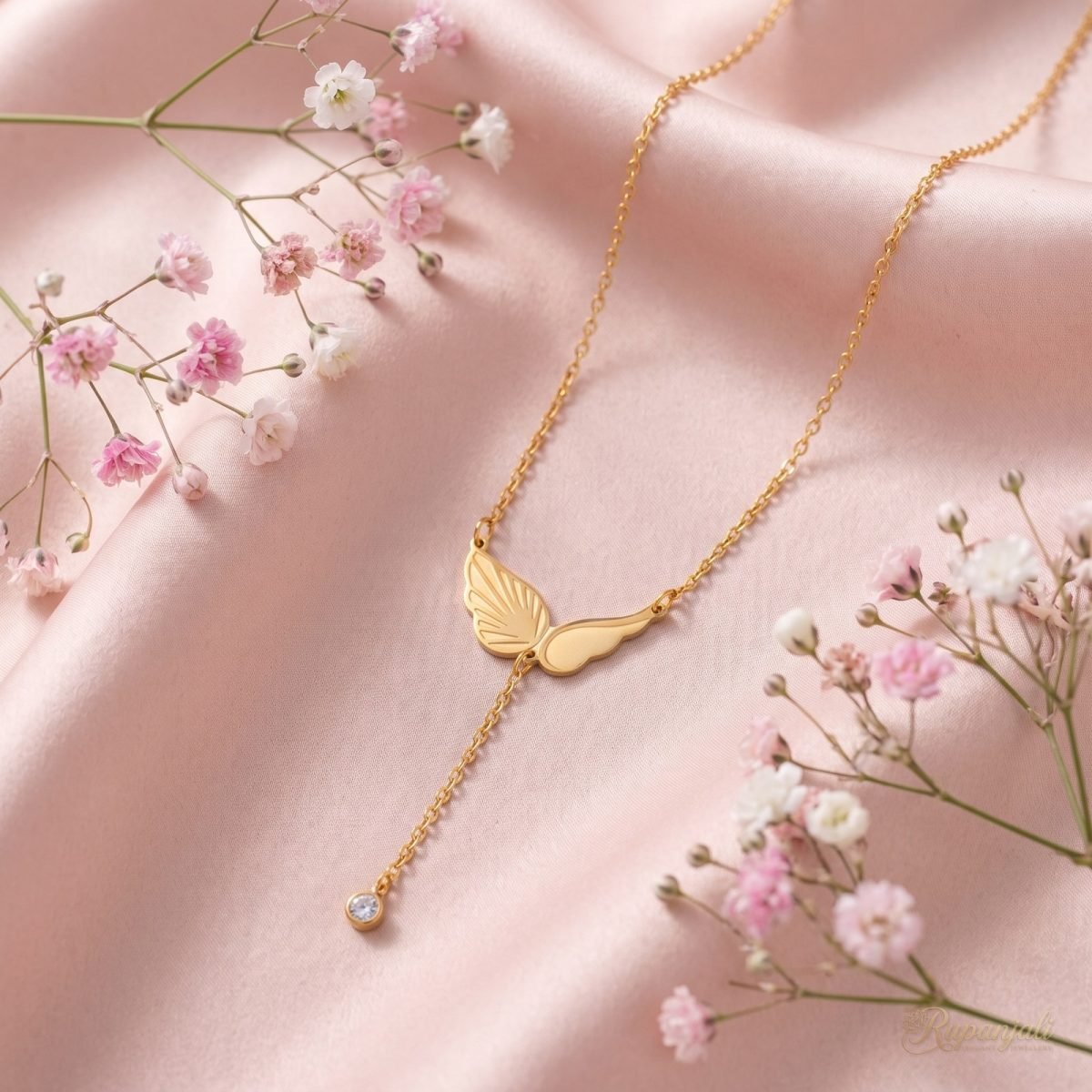 Angel Wing Tassel Necklace — Single Drop 3