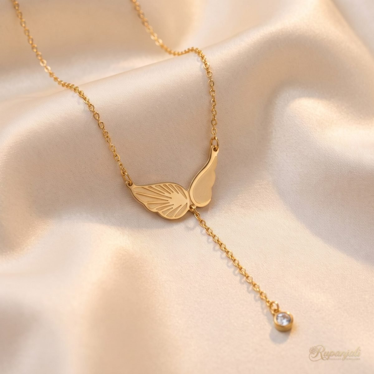 Angel Wing Tassel Necklace — Single Drop 1