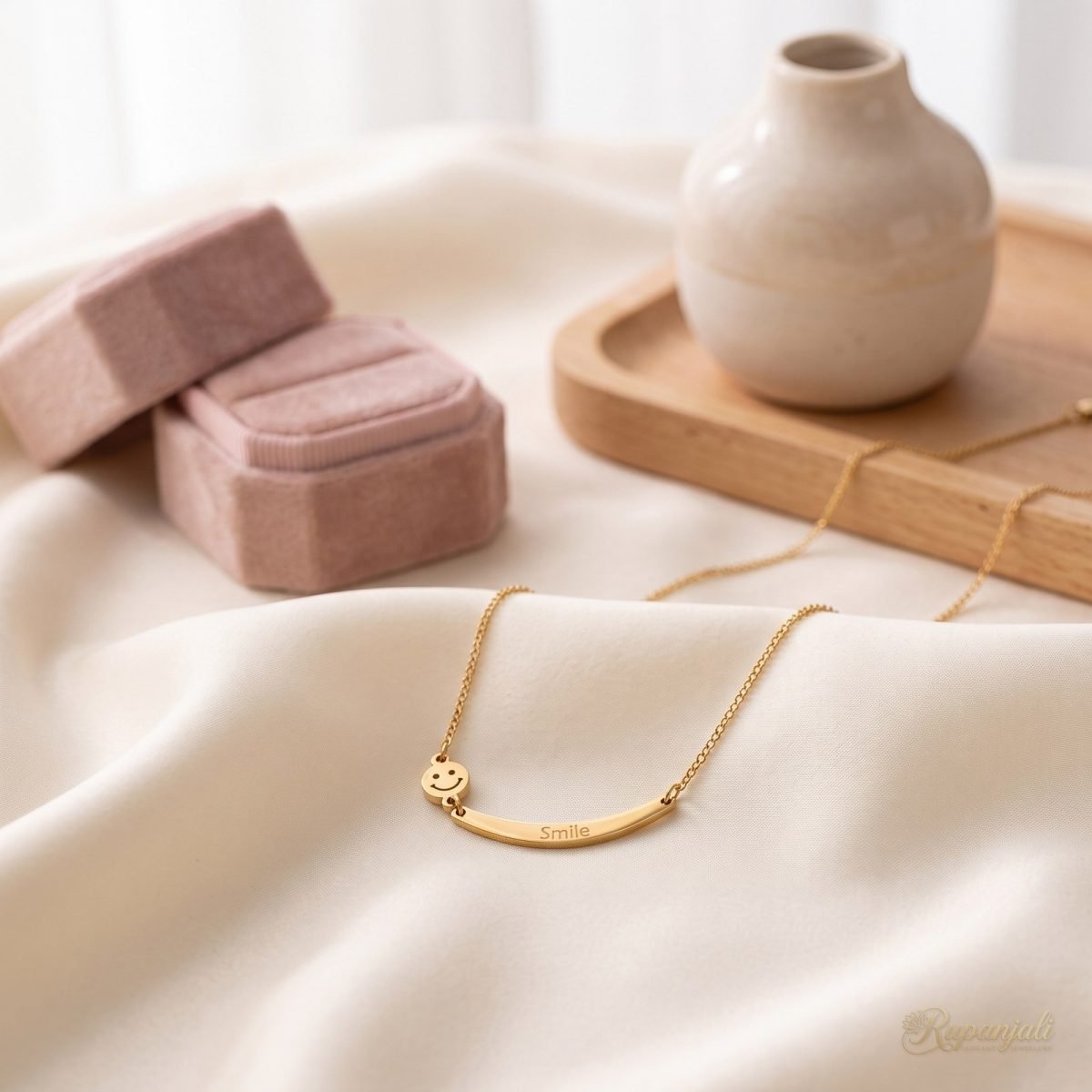 Smile Bar Necklace — Smiley Charm 2