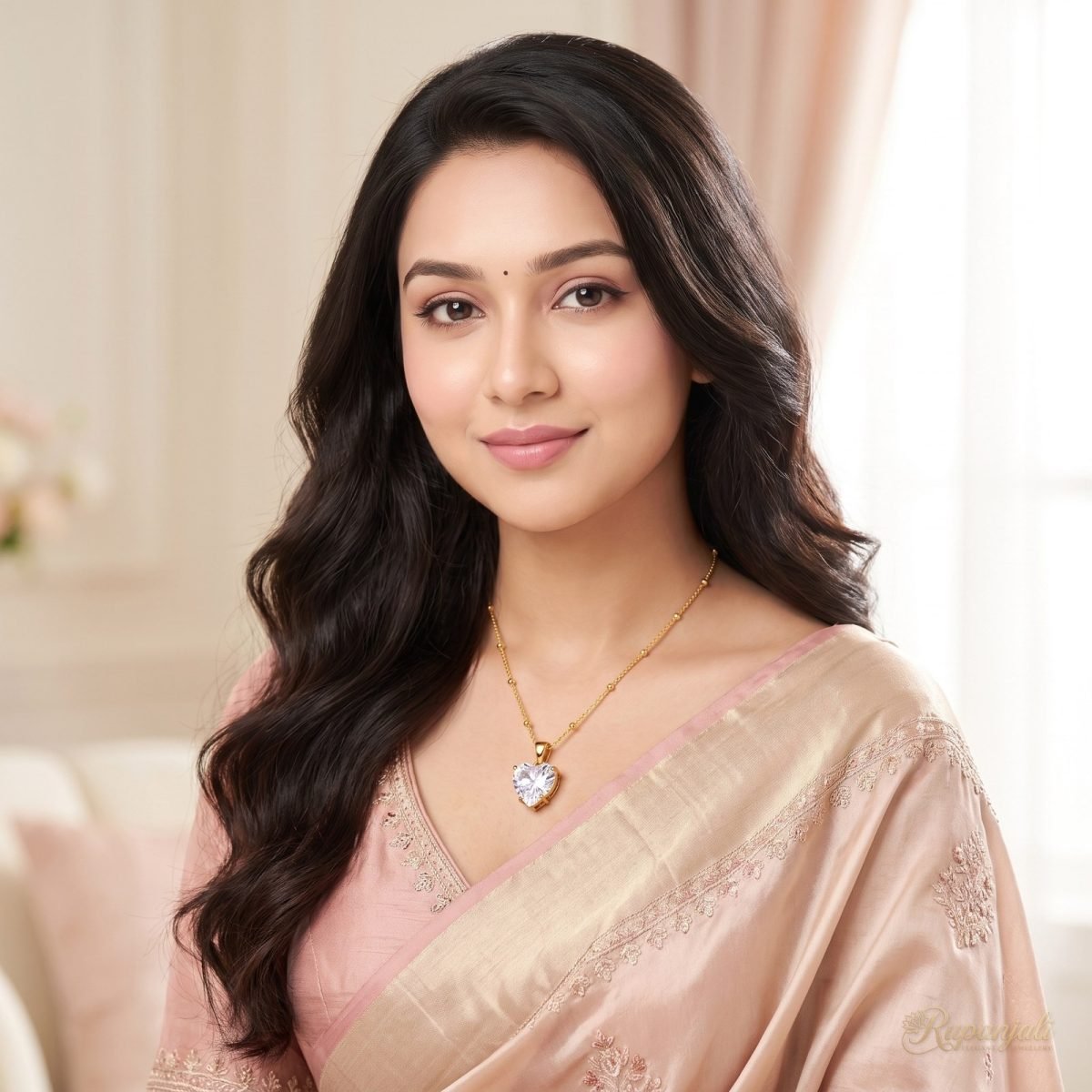 Heart Solitaire Zircon Necklace — 18K Plated Satellite Chain 6