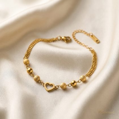 Hollow Heart Bracelet — Stardust Beads