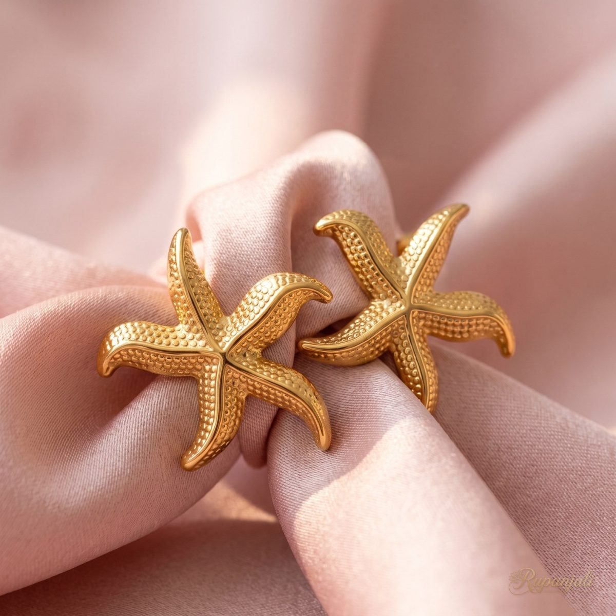 Gold Starfish Stud Earrings for Women — Sea Star Statement 4