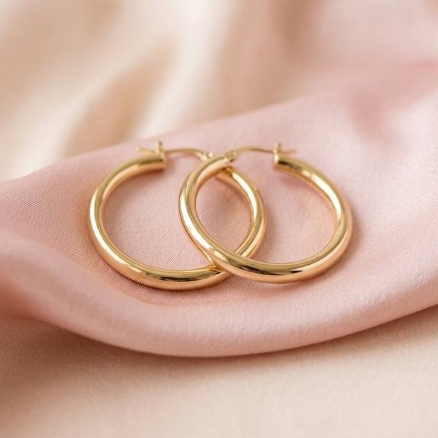 Gold Hoop Earrings 1