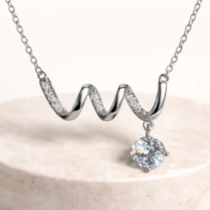 The Willow Fan Diamond Cut Necklace - Image 4