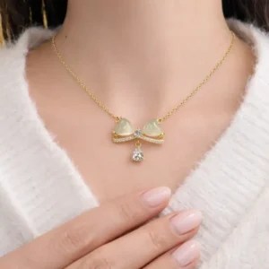 Autumn Petal Diamond Cut Necklace - Image 5