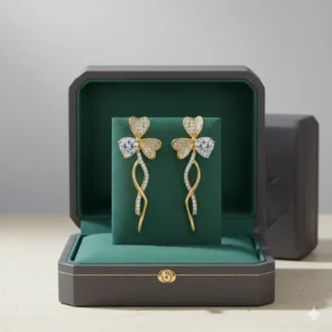 Floral Beam Stainless Steel Ear Ring - Image 1