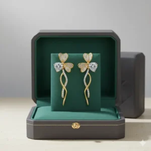 Floral Beam Stainless Steel Ear Ring - Image 2