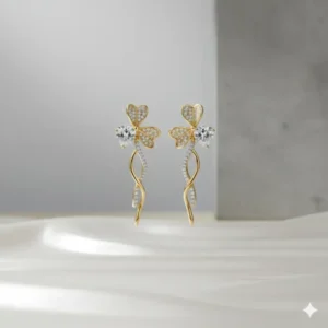 Floral Beam Stainless Steel Ear Ring - Image 4