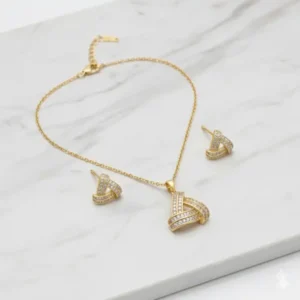 Nomad Knot Necklace & Ear Ring Set - Image 4