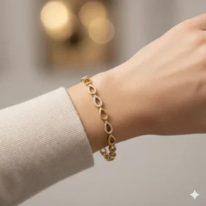 Gilded Heirloom Stainless Steel Bracelet - Image 3