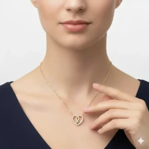 Verdant Veil Diamond Cut Necklace - Image 4