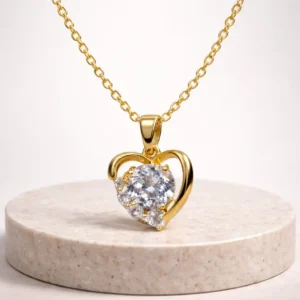 Golden Fern Diamond Cut Necklace - Image 1