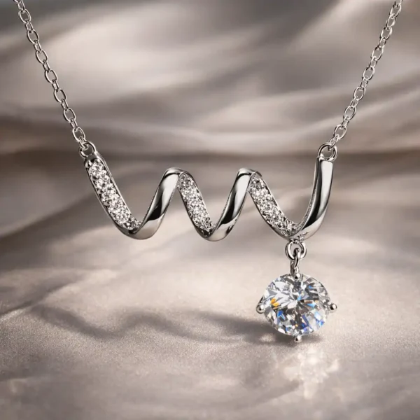 The Willow Fan Diamond Cut Necklace